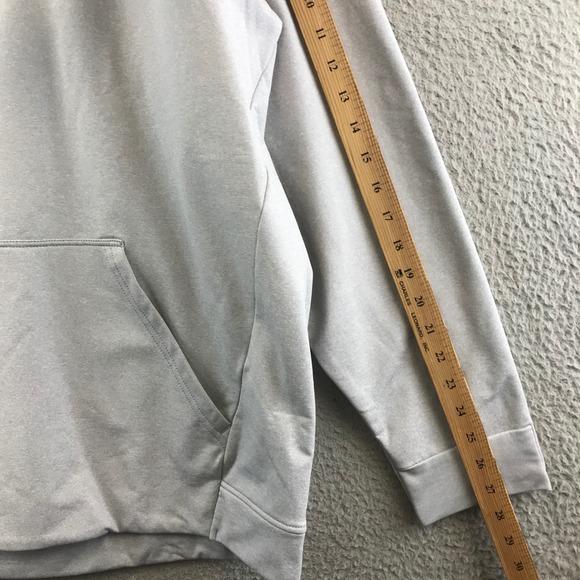 New UNRL Mens Crossover Half Zip Hoodie Heather Gray Pullover Sweatshirt XXL - Picture 8 of 10